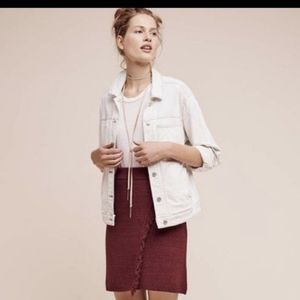 Anthropologie fringe knit wrap skirt - size XS